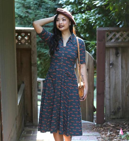 Charlie Dress in Fox Print by Effie's Heart - Robin Boutique-Boutique 