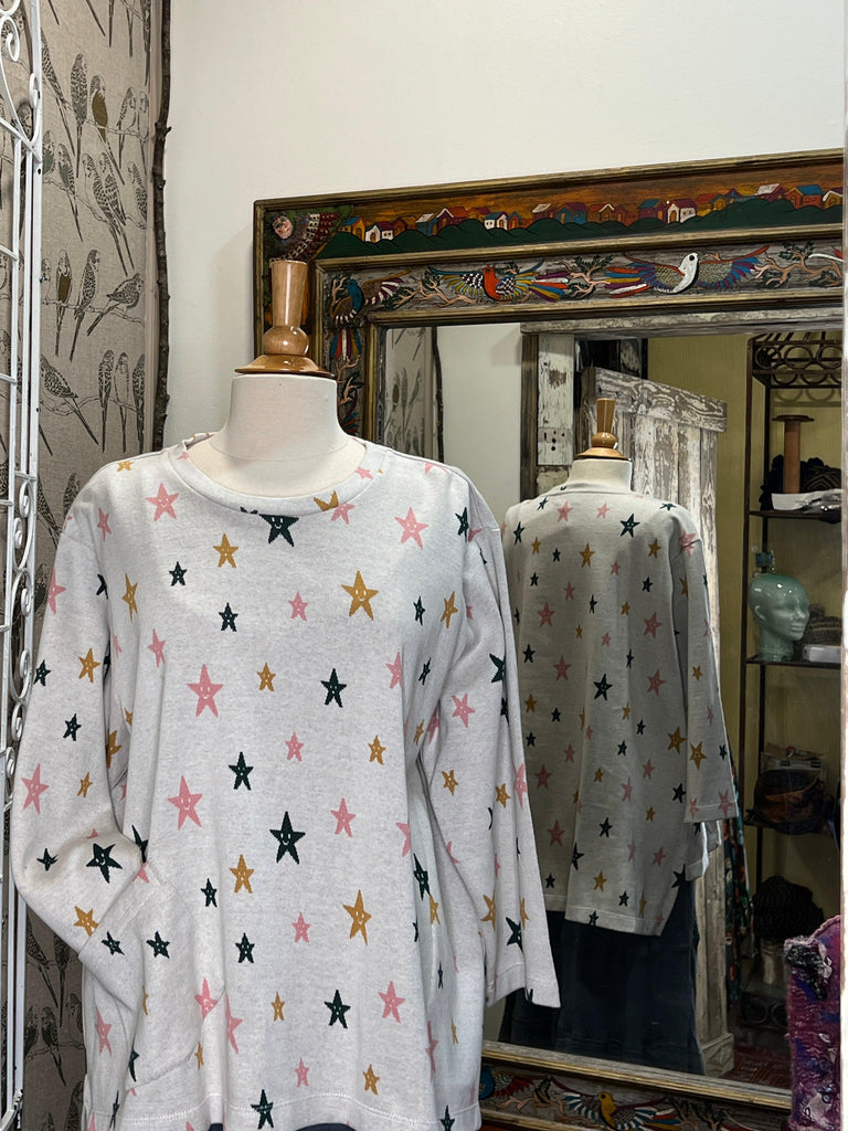 Star Tunic Sweatshirt by PaperLace 229T - Robin Boutique-Boutique 