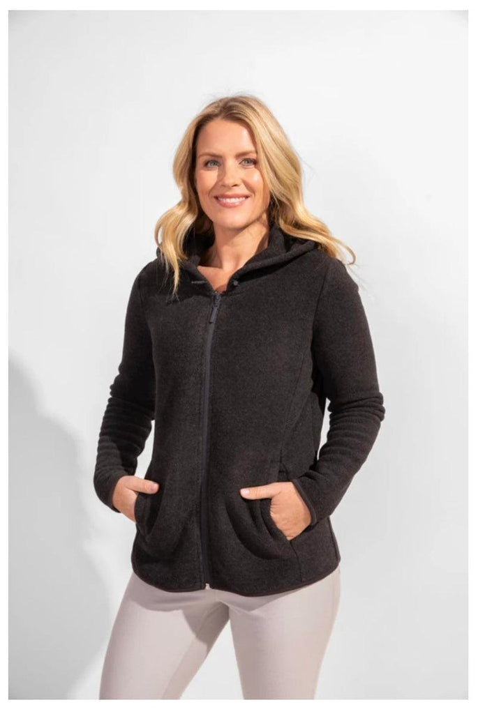 Frosted Fleece Zip Hoodie - Robin Boutique-Boutique 