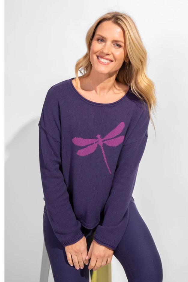 Dragonfly Pullover Sweater by Escape by Habitat - Robin Boutique-Boutique 