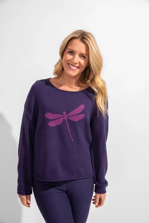 Dragonfly Pullover Sweater by Escape by Habitat - Robin Boutique-Boutique 