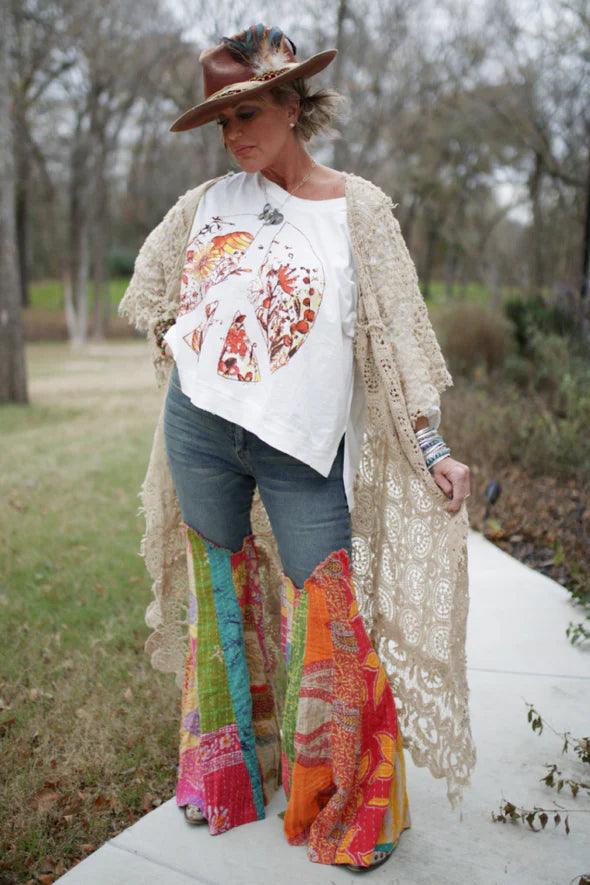 Got You Covered Kantha Jeans by Jaded Gypsy - Robin Boutique-Boutique 