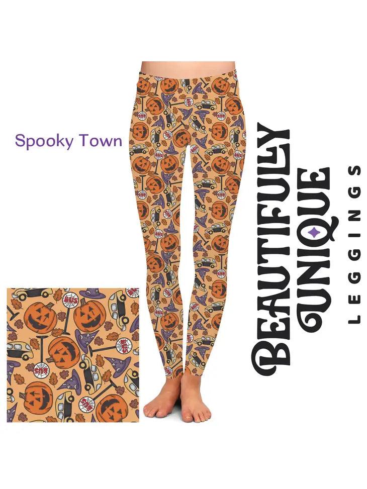 Spooky Town Halloween Leggings - Robin Boutique-Boutique 