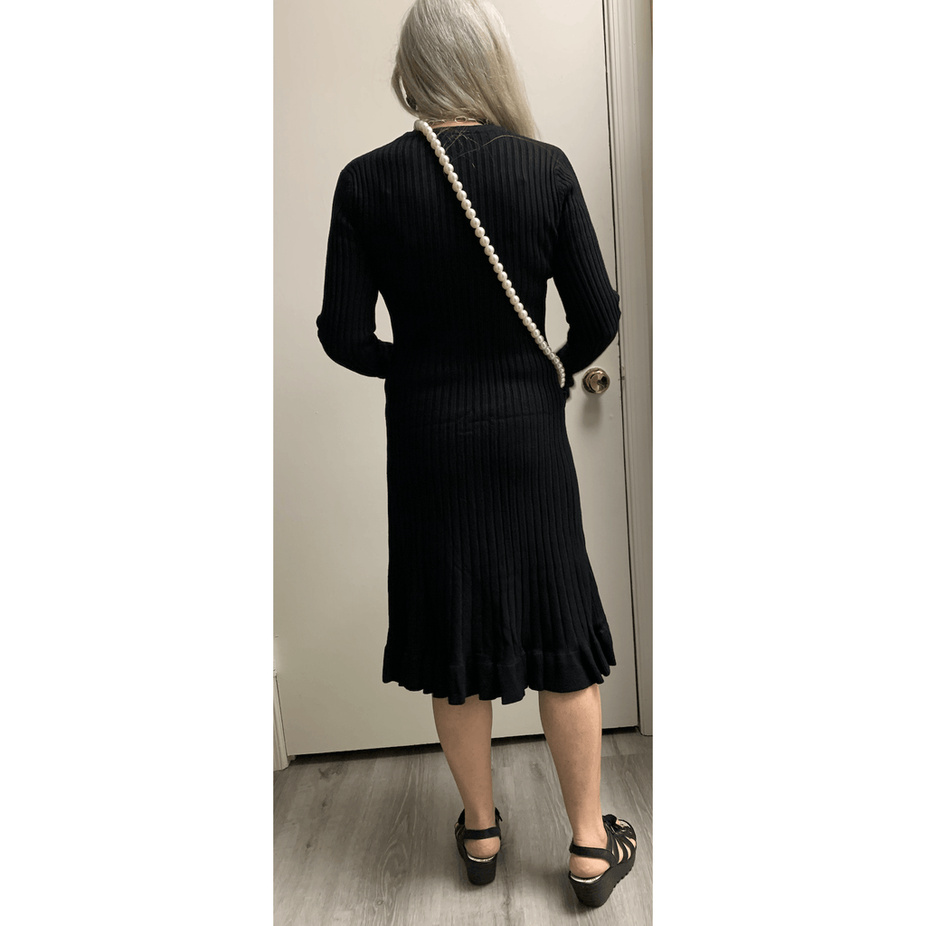 Ribbed long sleeve sweater dress - Robin Boutique-Boutique    &.  Reloved Fabrics
