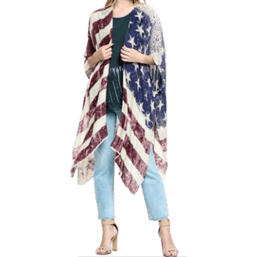 American Flag Kimono Duster - Robin Boutique-Boutique 
