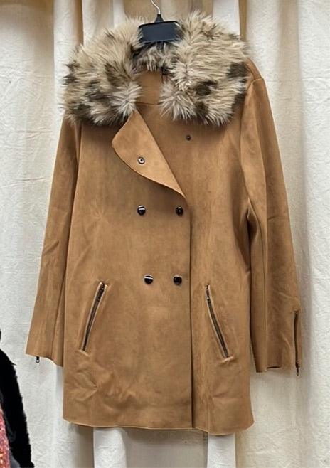 FATE Faux Fur Collar Suede Jacket - FJ7857 - Robin Boutique-Boutique 