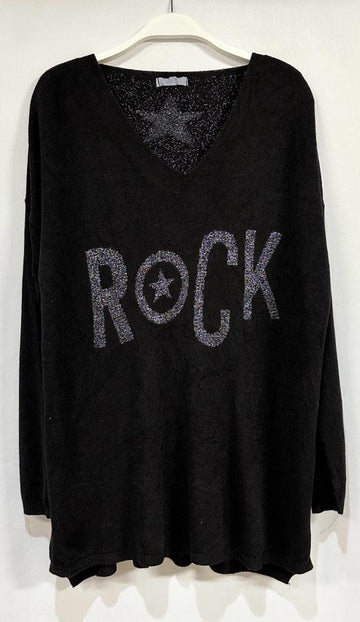 Sequin Rock Sweater by Venti6 12209 - Robin Boutique-Boutique 