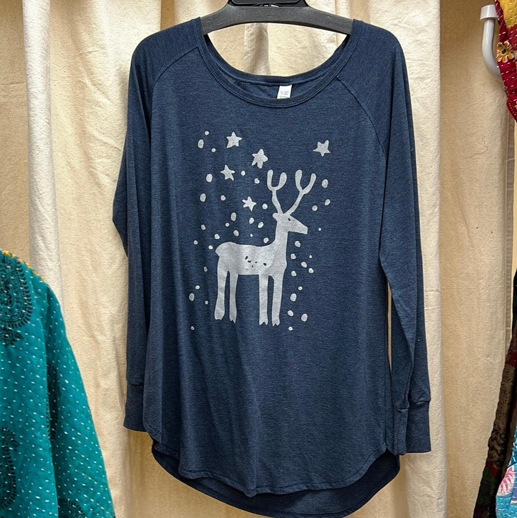 Tunic Tee Reindeer - Robin Boutique-Boutique 