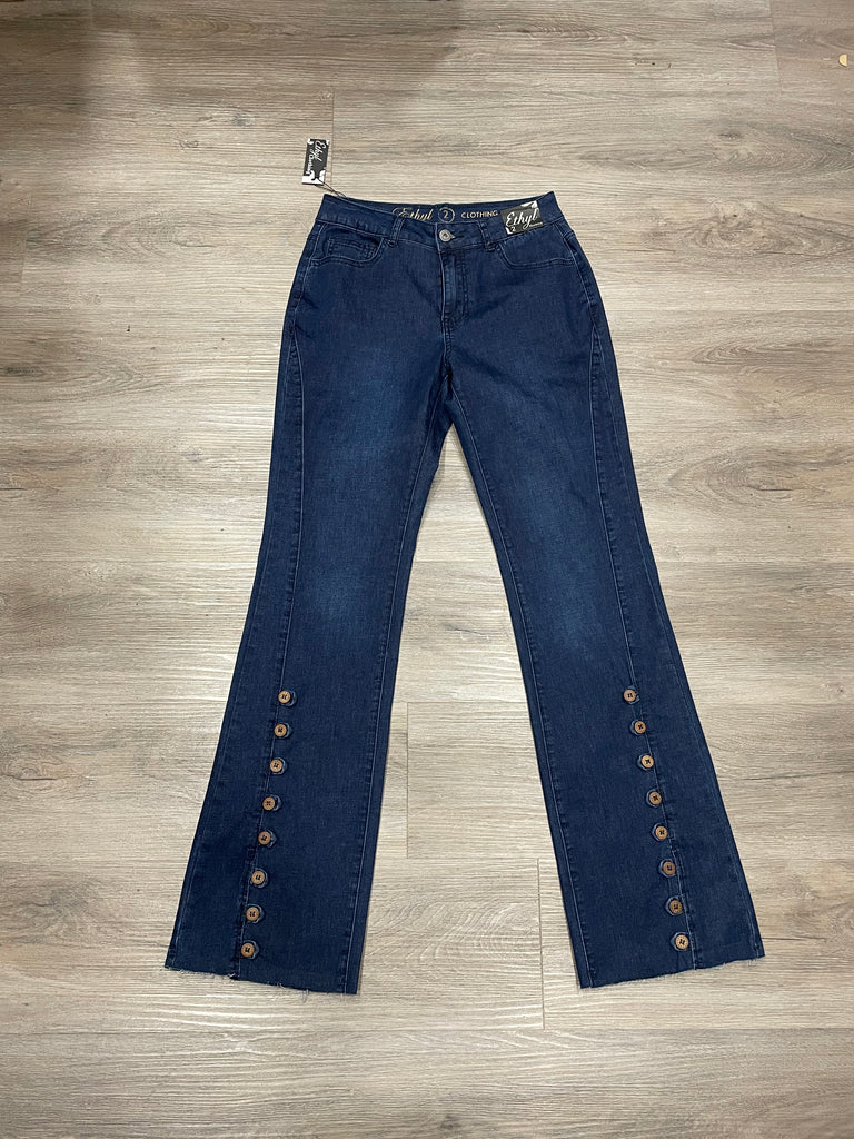 Button Detail Jeans by Ethyl - Robin Boutique-Boutique 