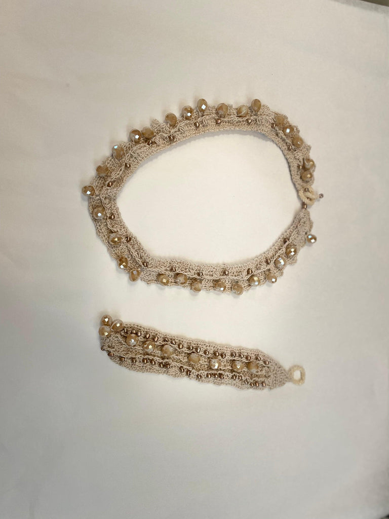 Beaded Crochet Necklace and Bracelet - Robin Boutique-Boutique 