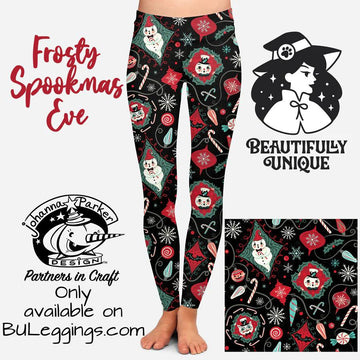 Frosty Spookmas Eve Leggings - Robin Boutique-Boutique 