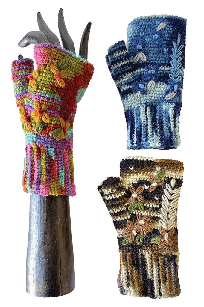Floral Crochet Handwarmer G536 - Robin Boutique-Boutique 