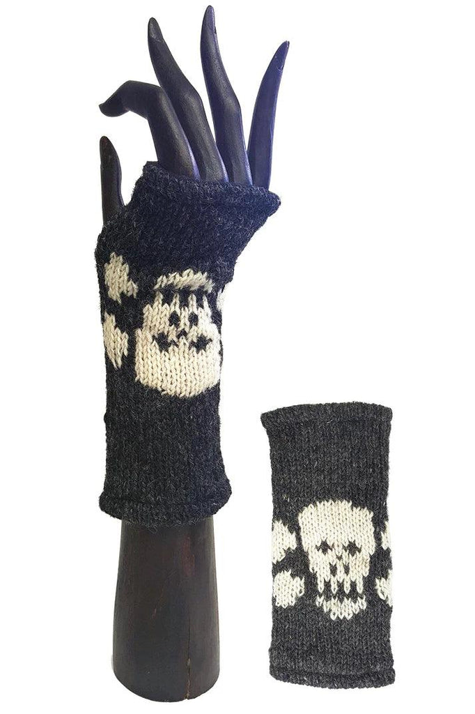 Fleece Lined Handwarmers with Skull G55 - Robin Boutique-Boutique 