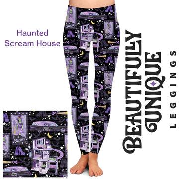 Haunted Scream House Leggings - Robin Boutique-Boutique 