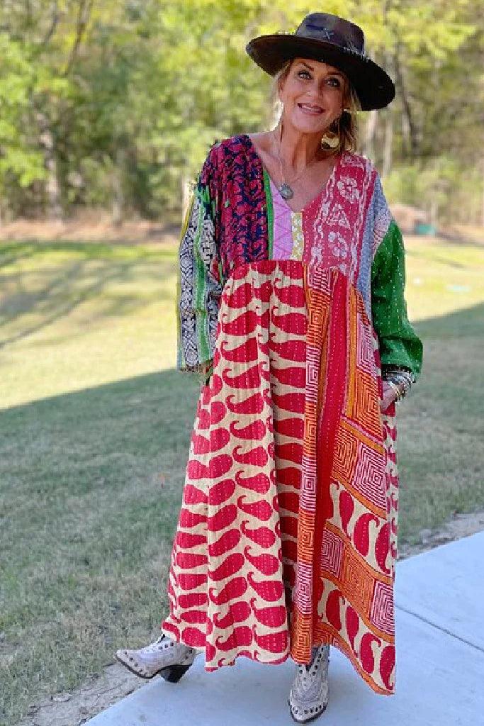 Kantha Sunrise Dress by Jaded Gypsy - Robin Boutique-Boutique 