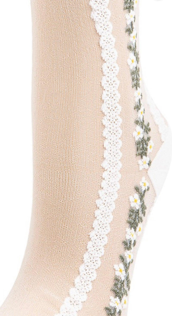 Mesh flower ankle socks - Robin Boutique-Boutique 