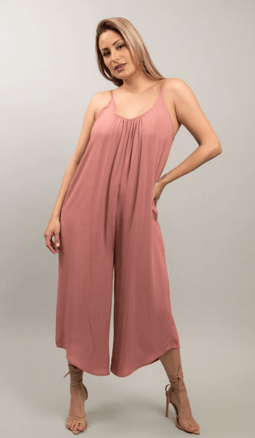 Jumpsuit with spaghetti straps and pockets SD7235 - Robin Boutique-Boutique 