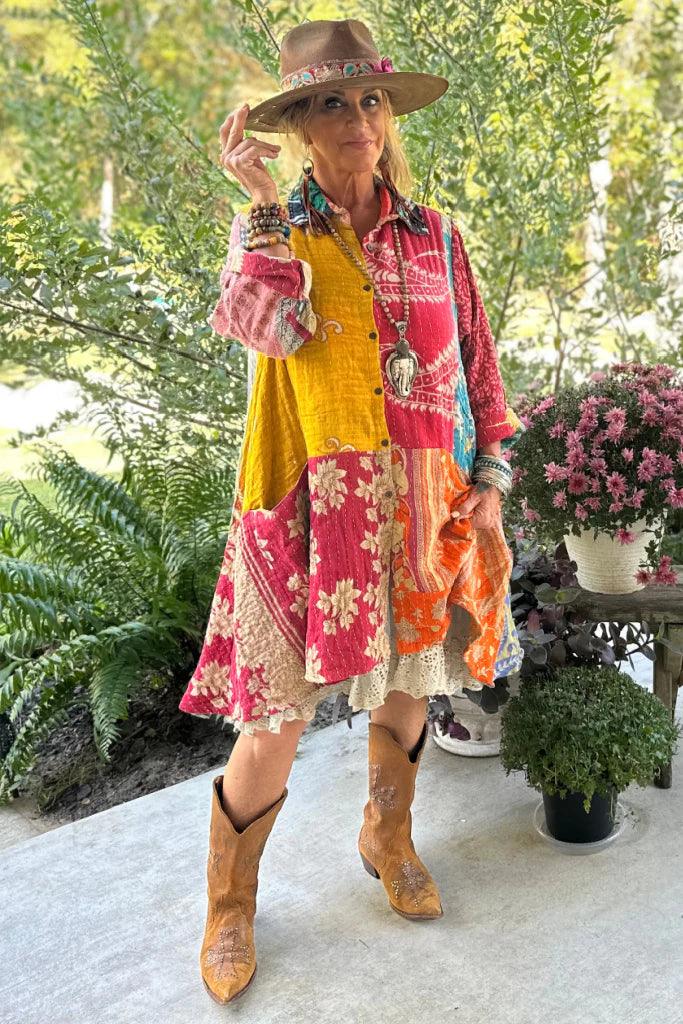 Kantha Sunrise Tunic by Jaded Gypsy - Robin Boutique-Boutique 