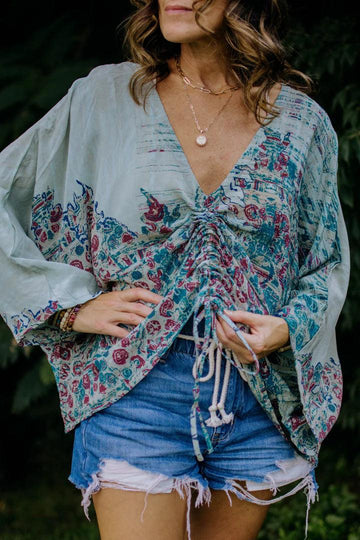 Crepe Silk Butterfly Top by Kantha Bae - Robin Boutique-Boutique 