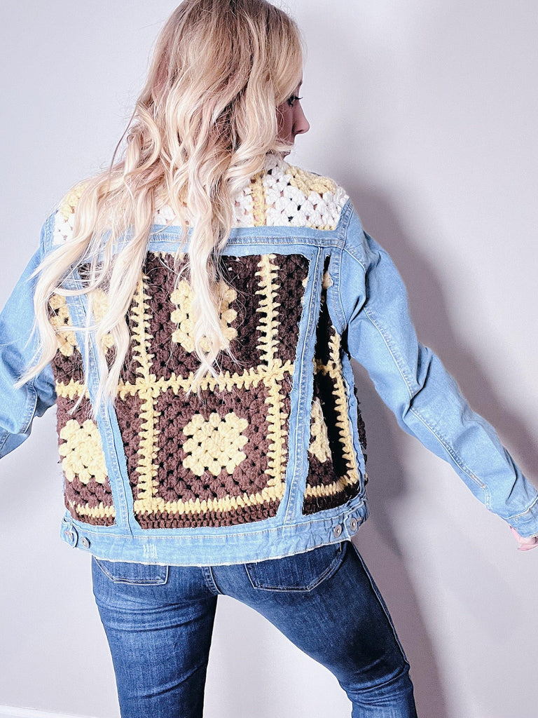 Crochet Denim Jacket by the Morgan Factory - Robin Boutique-Boutique 