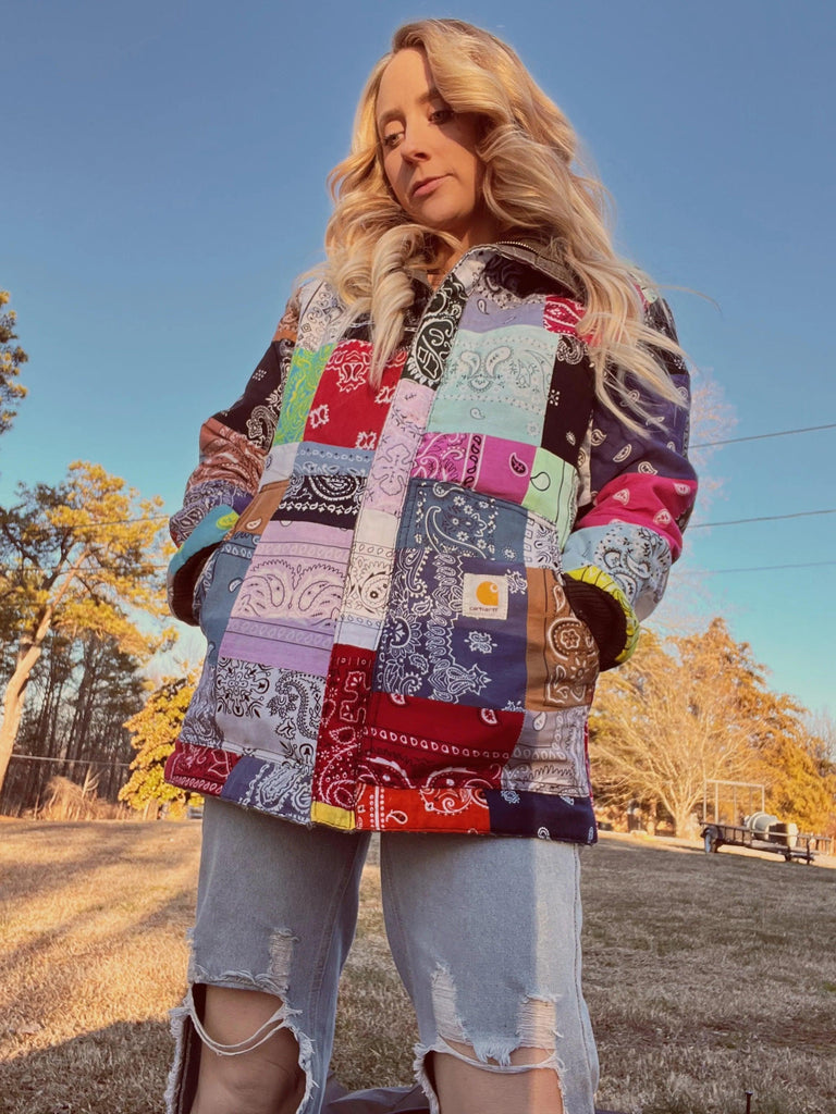 Bandana Patchwork Jacket by the Morgan Factory - Robin Boutique-Boutique 