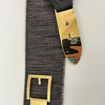 Black Wide Elastic Belt with gold buckle closure 5028 - Robin Boutique-Boutique 