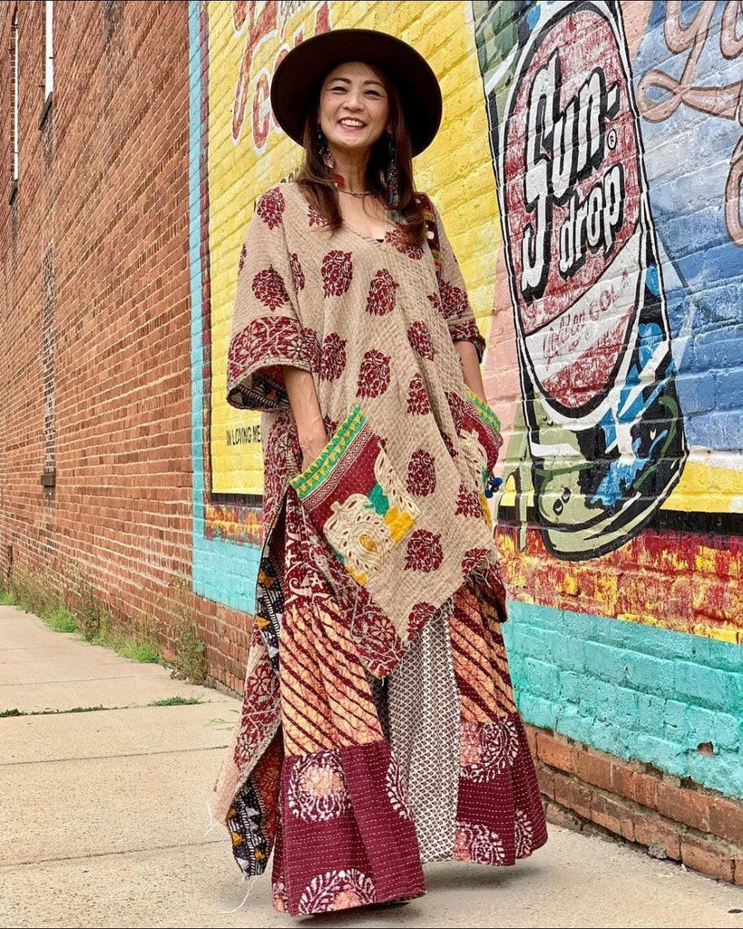 Kantha Hi Lo Tunic by Kantha Bae One Size - Robin Boutique-Boutique 