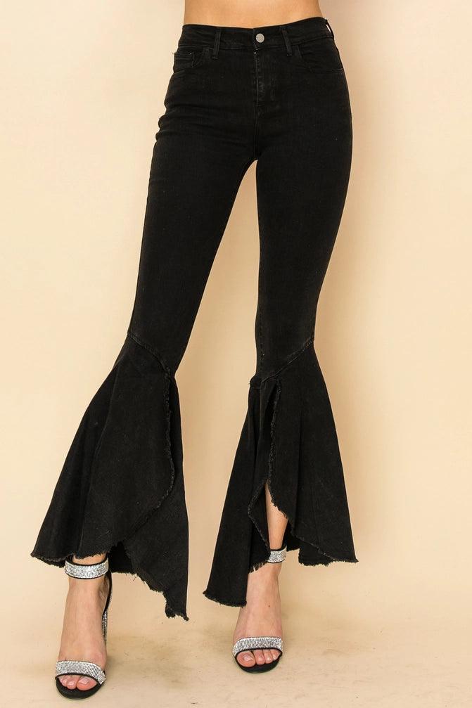 Hyper stretch ultra bell bottom jeans - Robin Boutique-Boutique 