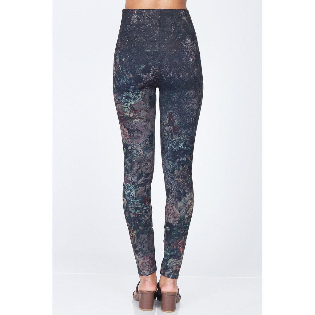 High Waist Full Length Jeans Leggings in Abstract Floral - Robin Boutique-Boutique 