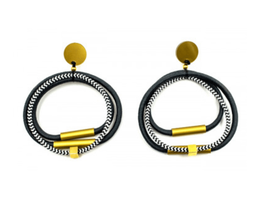 Christina Brampti Large Cord and Tubes Earrings 1429 - Robin Boutique-Boutique 
