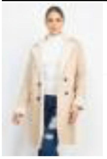 Long faux suede coat HMJ20838 - Robin Boutique-Boutique 
