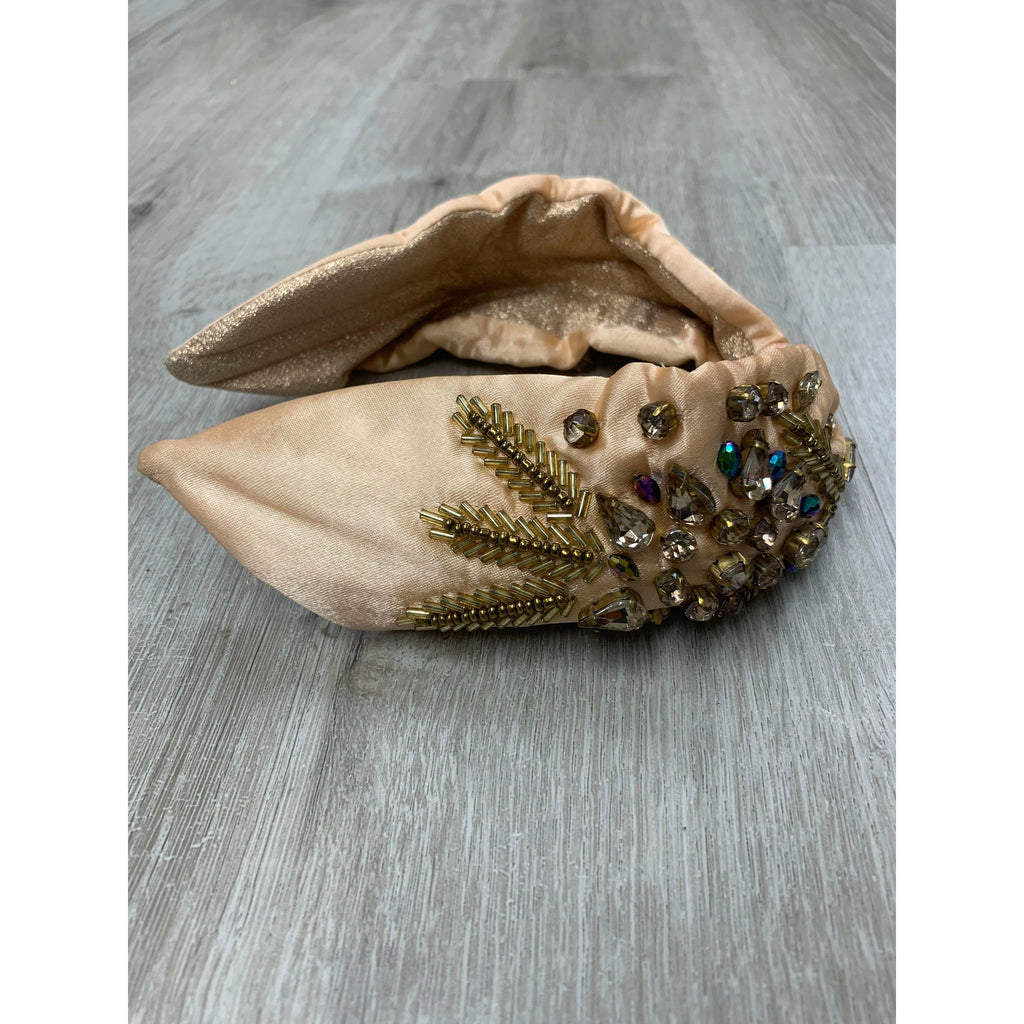 Beaded and Sequin Satin Headband - Robin Boutique-Boutique 