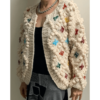 Ivory Knitted Cardigan - Robin Boutique-Boutique    &.  Reloved Fabrics
