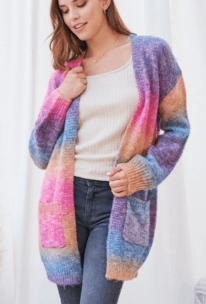 Fuchsia Multi Color FSL Sweater - Robin Boutique-Boutique 