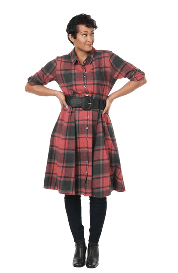 Tulip Collins Dress or Jacket in Flannel - Robin Boutique-Boutique 