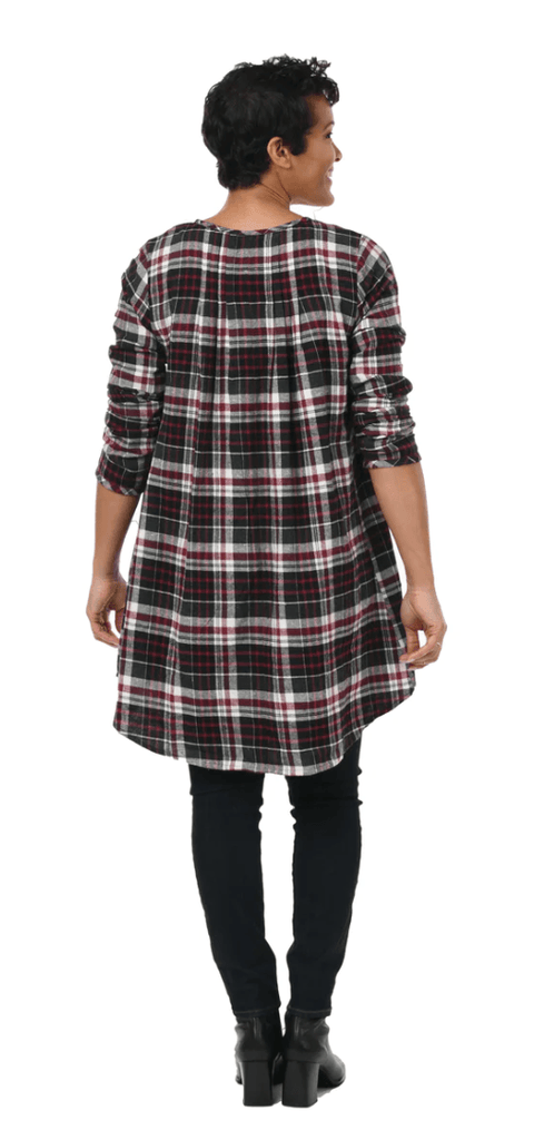 Tulip Lainey Tunic Top in soft Flannel - Robin Boutique-Boutique 