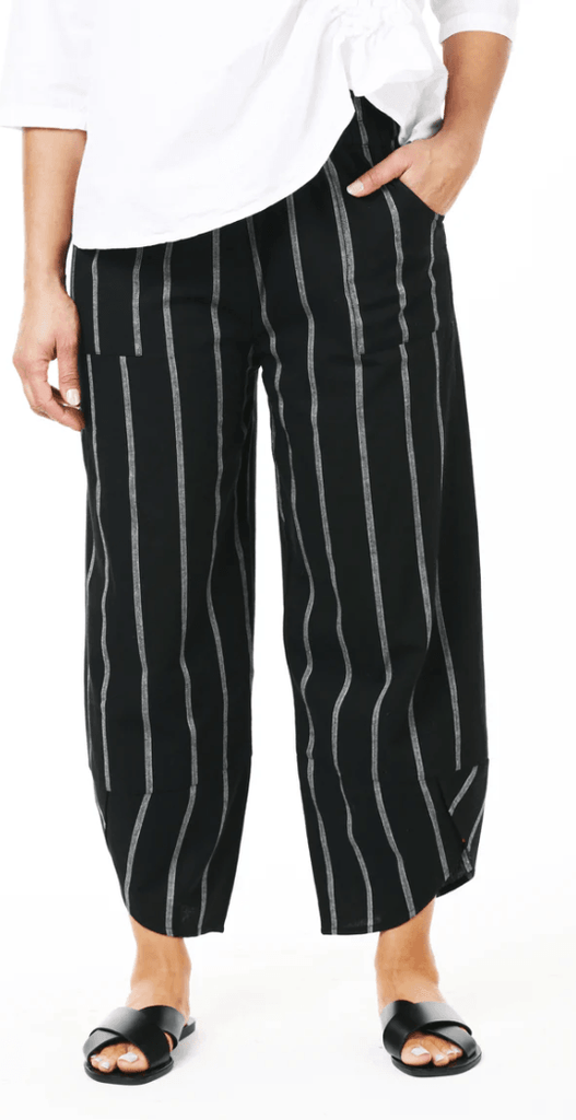 Tulip Ariana Stripe Pants in Black and White - Robin Boutique-Boutique 