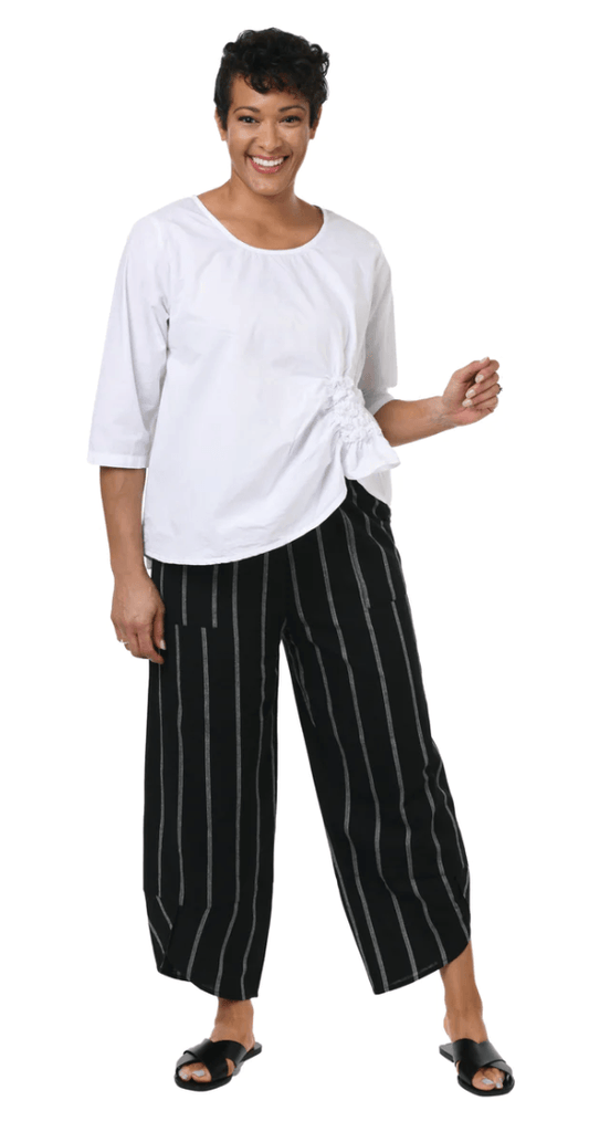 Tulip Ariana Stripe Pants in Black and White - Robin Boutique-Boutique 