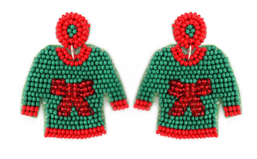 Ugly sweater earrings in seed beads - Robin Boutique-Boutique 