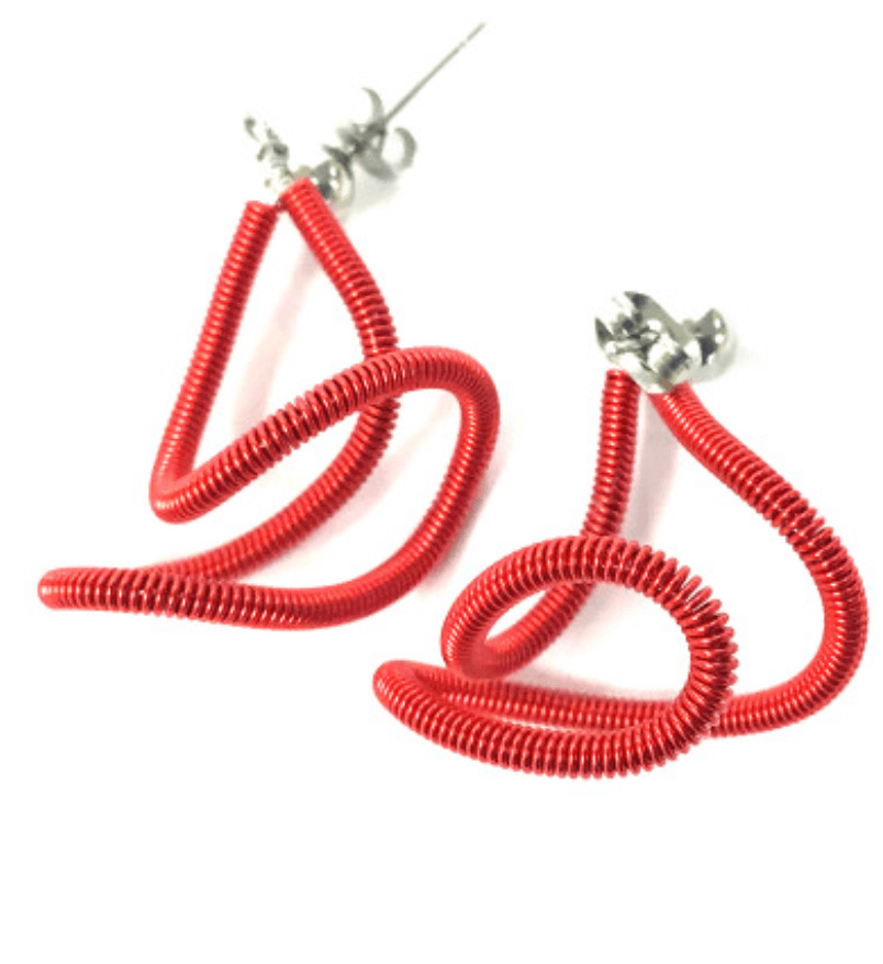 Sandrine Giraud Red Liane Earrings - Robin Boutique-Boutique 