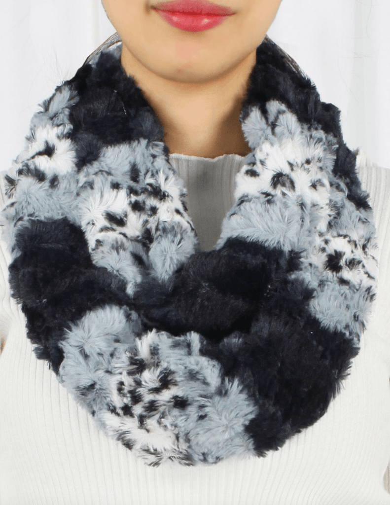 Animal Print Faux Fur Infinity Scarf - Robin Boutique-Boutique 