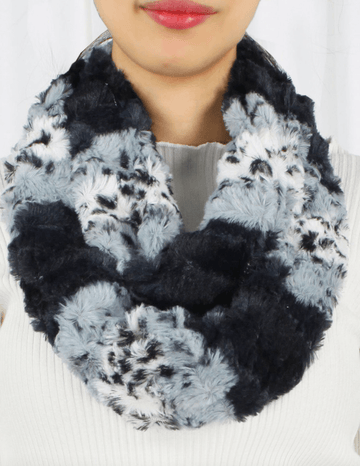 Animal Print Faux Fur Infinity Scarf - Robin Boutique-Boutique 