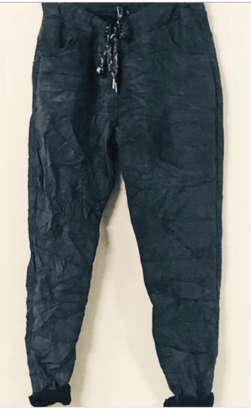 Suede Italian Jogger Pants in Charcoal By Venti6 6175-SUEDE - Robin Boutique-Boutique 