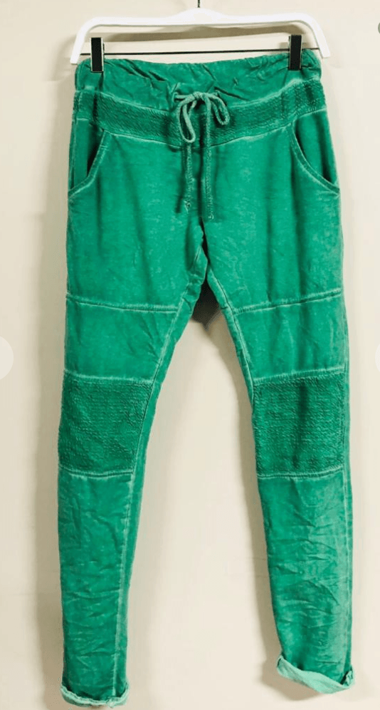 Italian Kelly Green Jogger Pants By Venti6 50692-S22 - Robin Boutique-Boutique 