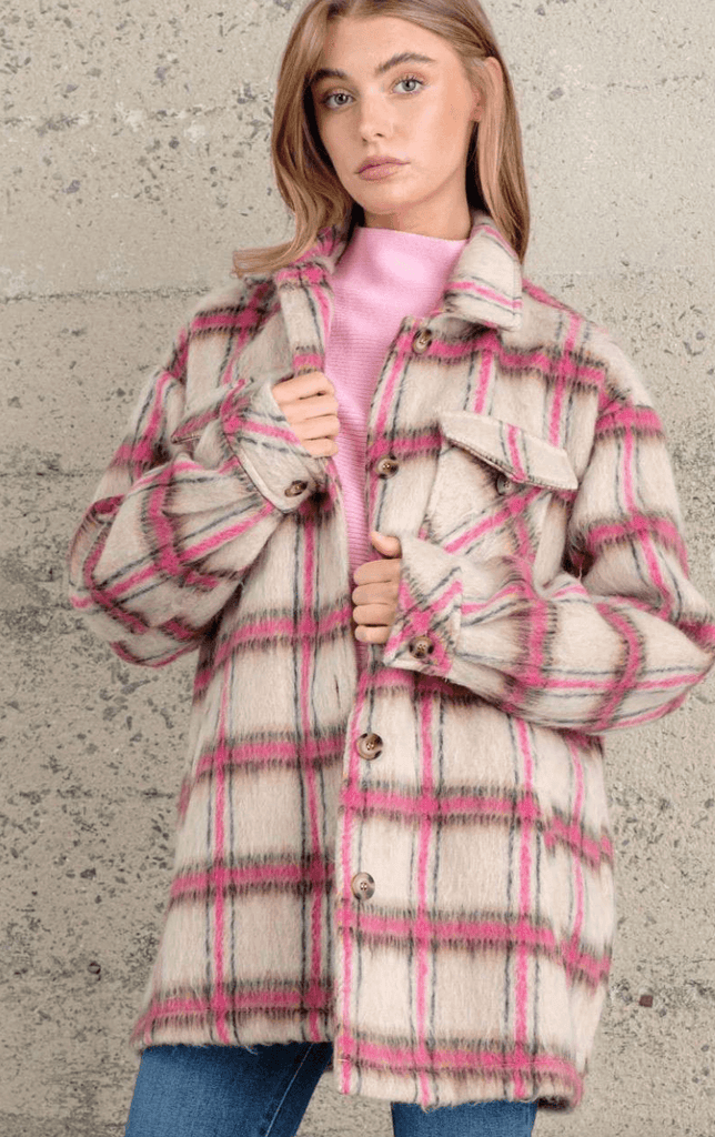 Button Down Furry Jacket by Shop Neighbor 8089 - Robin Boutique-Boutique 