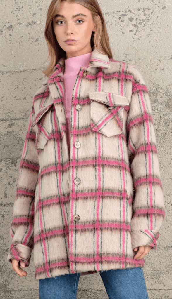 Button Down Furry Jacket by Shop Neighbor 8089 - Robin Boutique-Boutique 