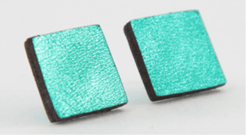 ISKN Rainbow Square Earrings Leather RB7 - Robin Boutique-Boutique 