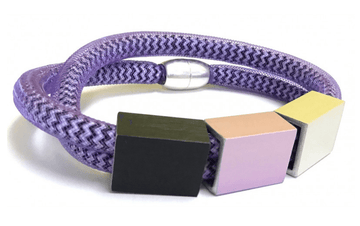 Christina Brampti Bracelet Magnet Bracelet with 2 Cords and Square Tubes - Robin Boutique-Boutique 