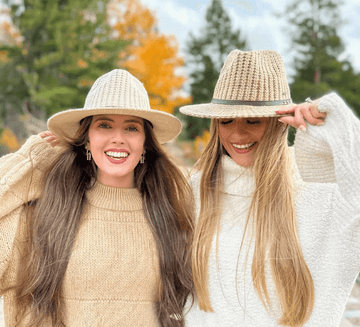 Knit Fedora Hat with Leather Band KP016 - Robin Boutique-Boutique 
