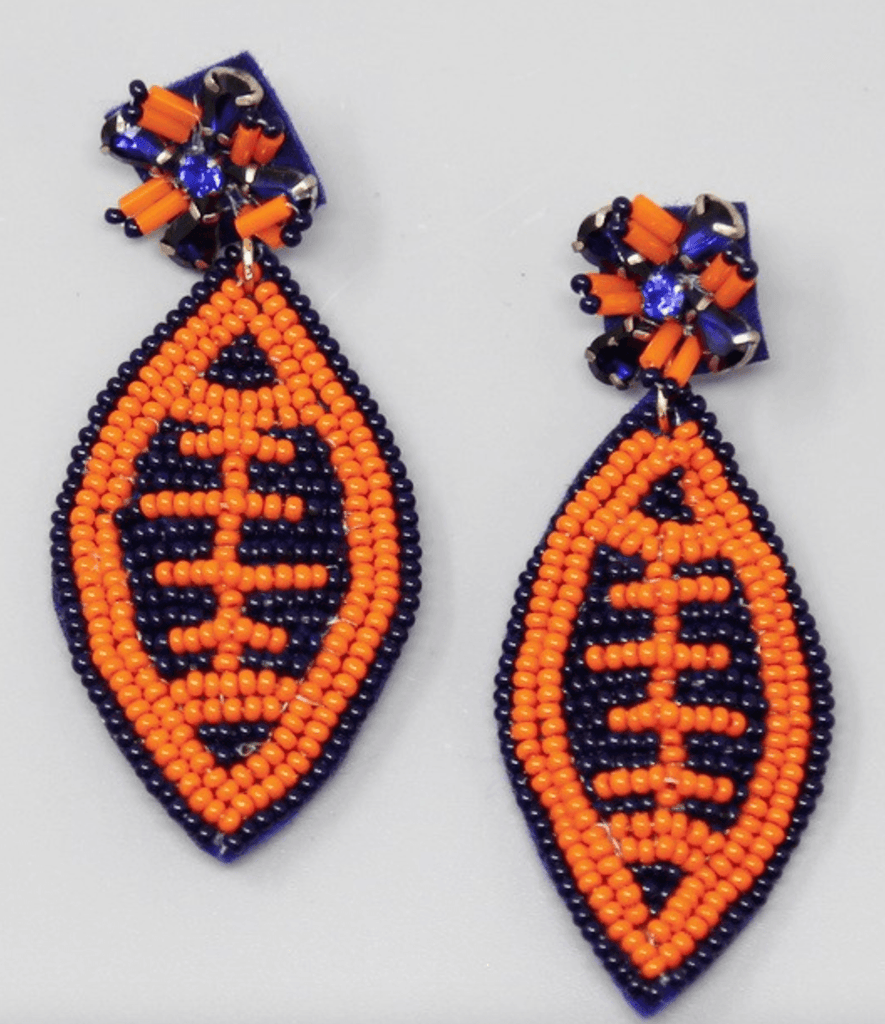 Beaded football earrings in various styles - Robin Boutique-Boutique 